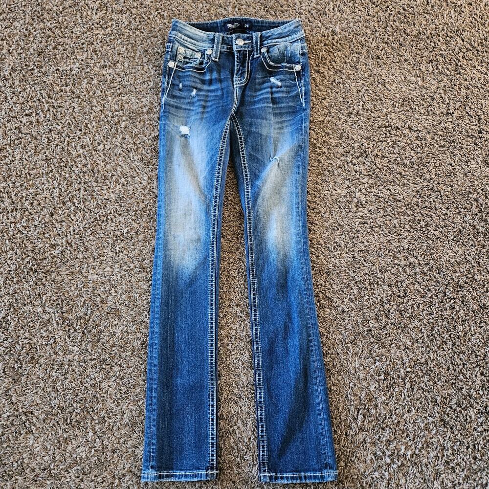 Miss Me Mid-Rise Straight Stretch Jean 24x33